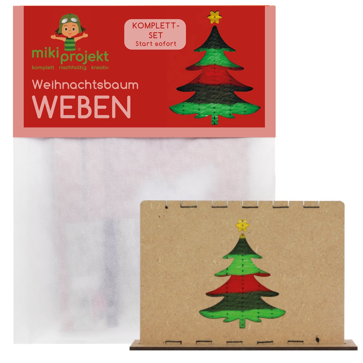 Weaving Christmas tree craft kit