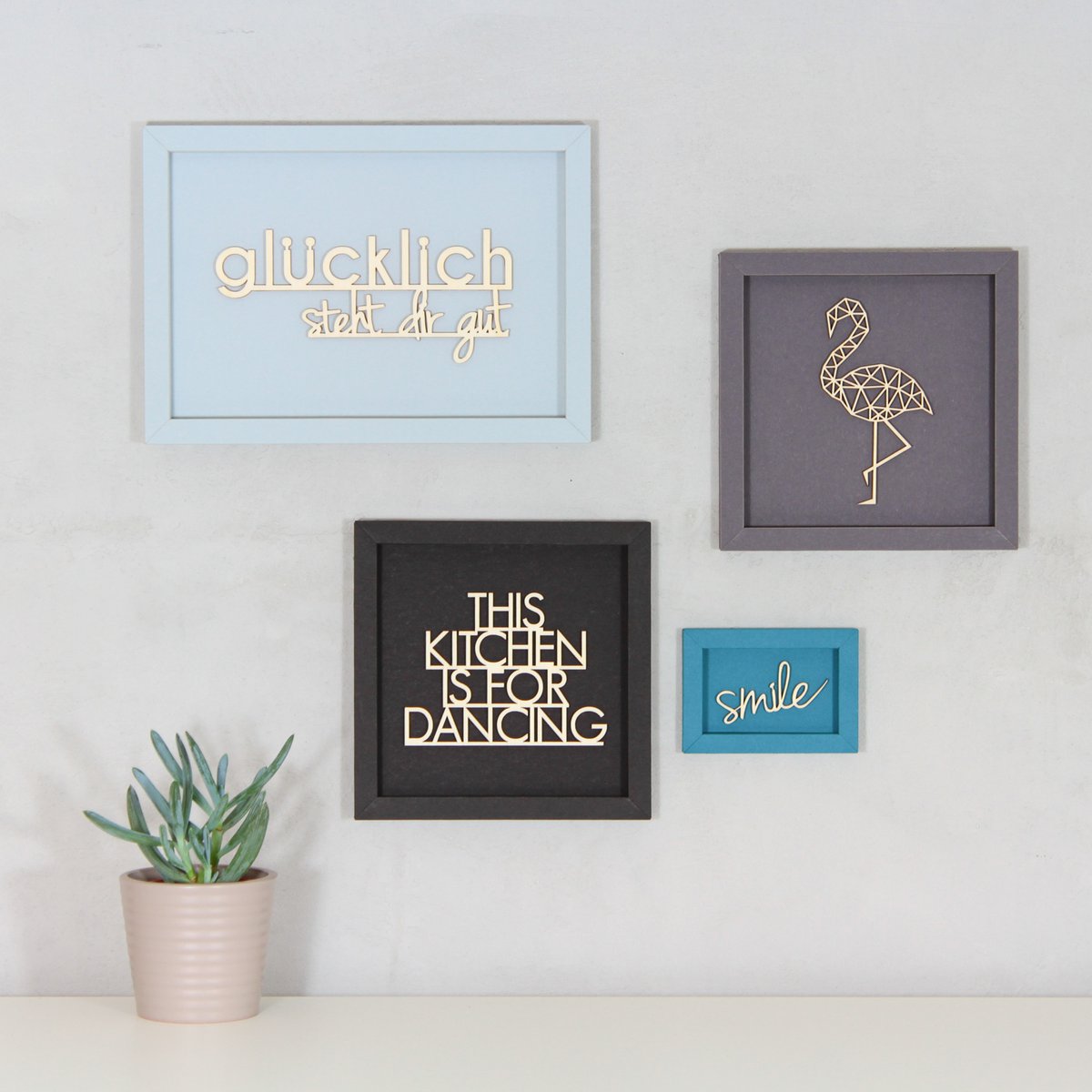 EVERYDAY HERO frame card wood lettering magnet