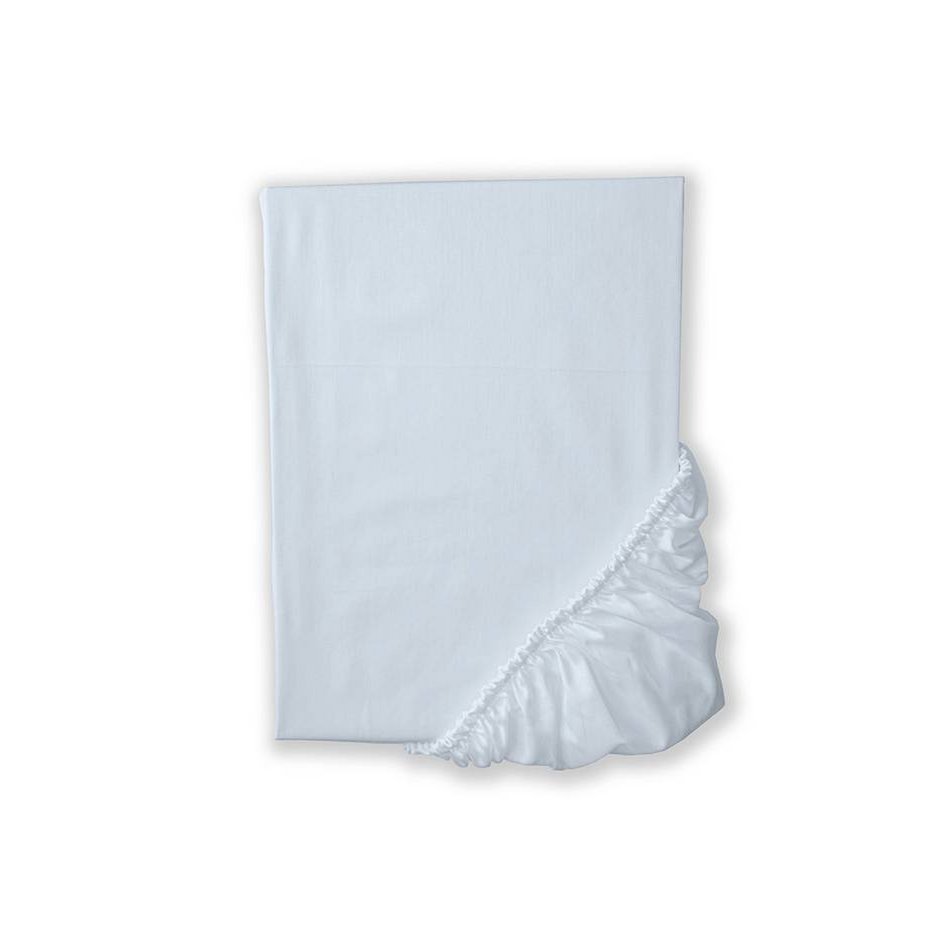 Satin kappelagen Solid Lyseblå