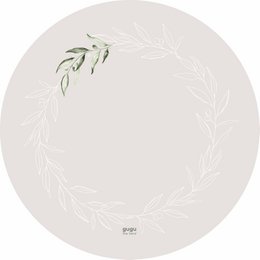 Natuurrubber mat Prime Olive Garden cirkel