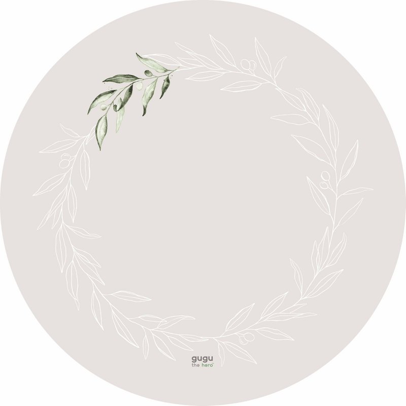 Natuurrubber mat Prime Olive Garden cirkel
