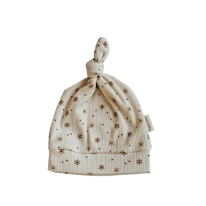 Babymutsje bloem naturel