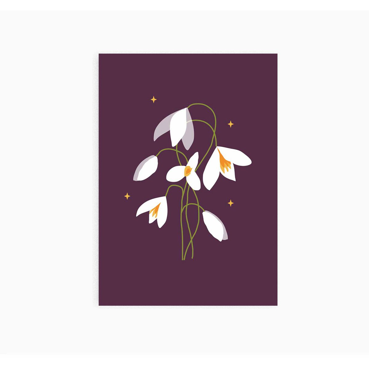 Postal A6 || Campanilla de invierno || Flor