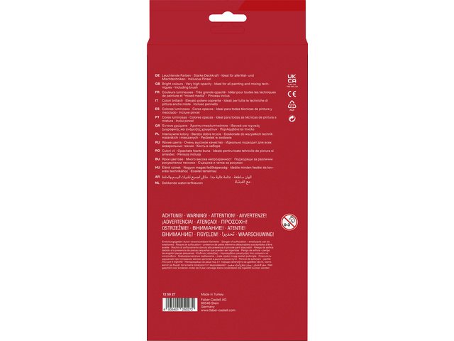 Waterverfdoos FC 21 kleuren (diameter 24cm) incl. penseel