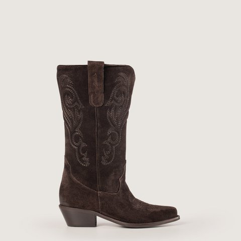 Bryanna Dark Brown Texan Boots