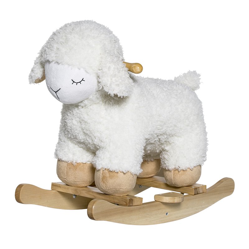 Laasrith Schaukelspielzeug, Schaf, Weiß, Polyester