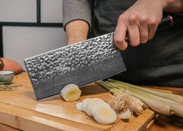 Damascus Cleaver Knife - 190 mm blade