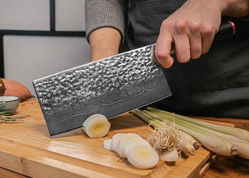 Damascus Cleaver Knife - 190 mm blade