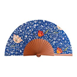 Natural Silk Fan W. Morris Print Gálata