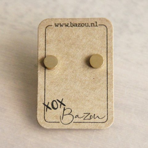 OS407 - Stainless steel ear studs round - gold