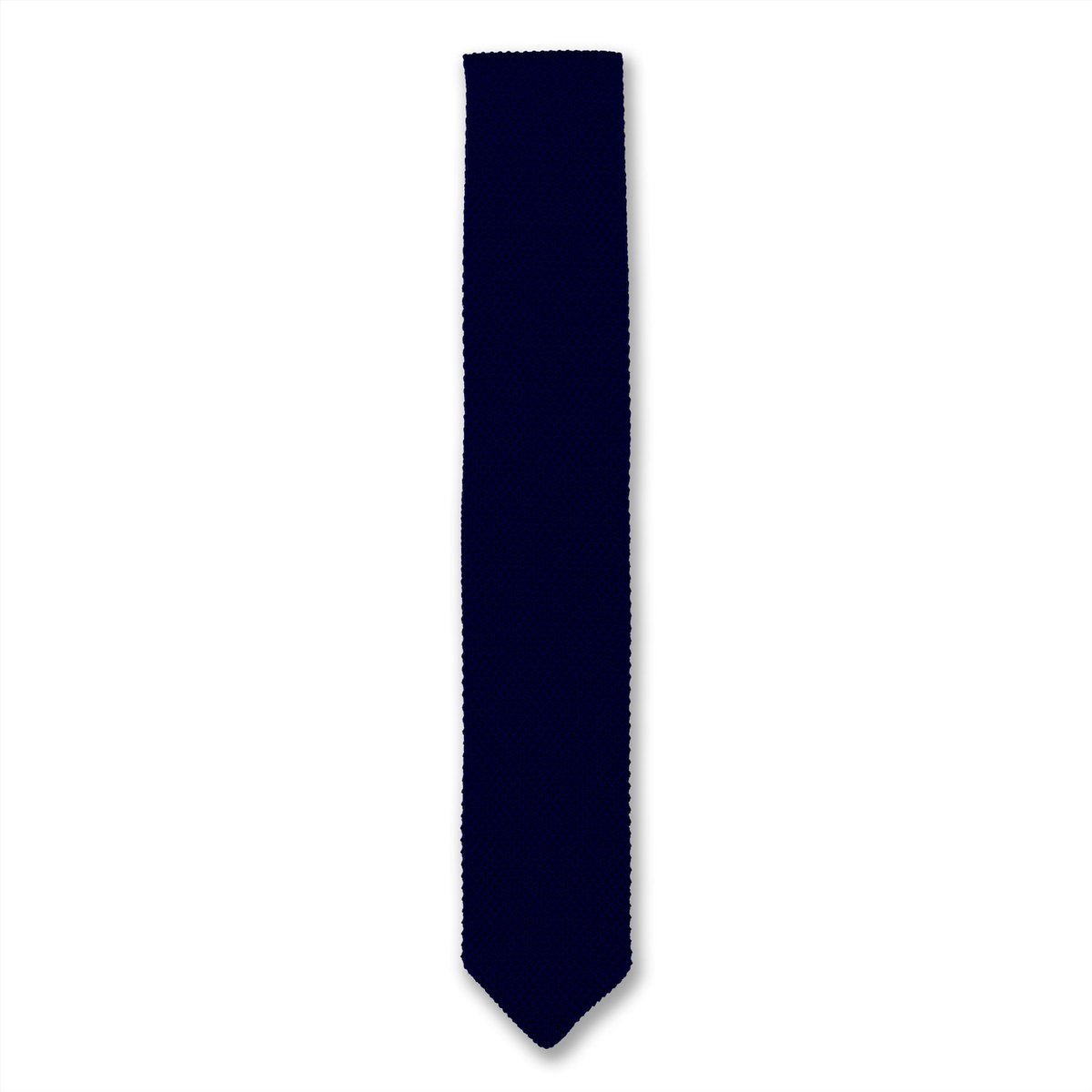 Navy blue knitted tie