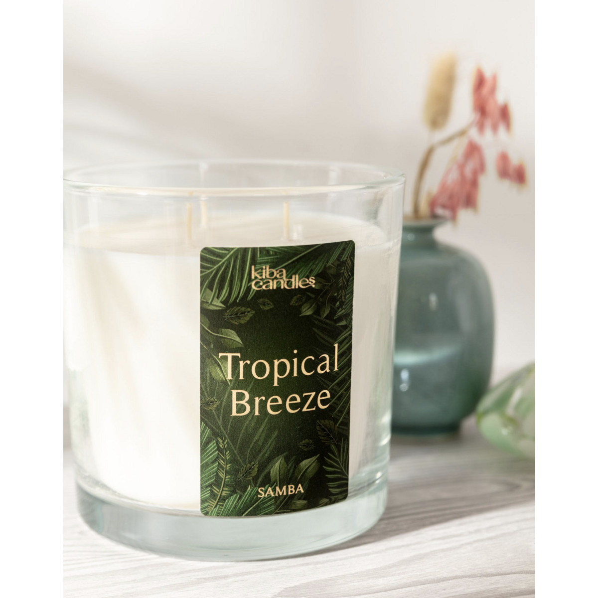 Kokosnøddevoks duftende stearinlys Tropical Breeze