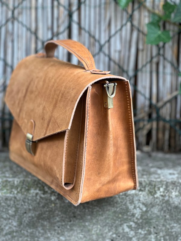 Handgemaakte lederen Crossbody tas