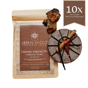 Chaga & Ceremonial Cacao | Divine Strength (10 pieces)