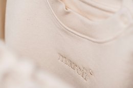 Beige embroidered hoodie for babies and children, available in sizes 6 months to 14 years.