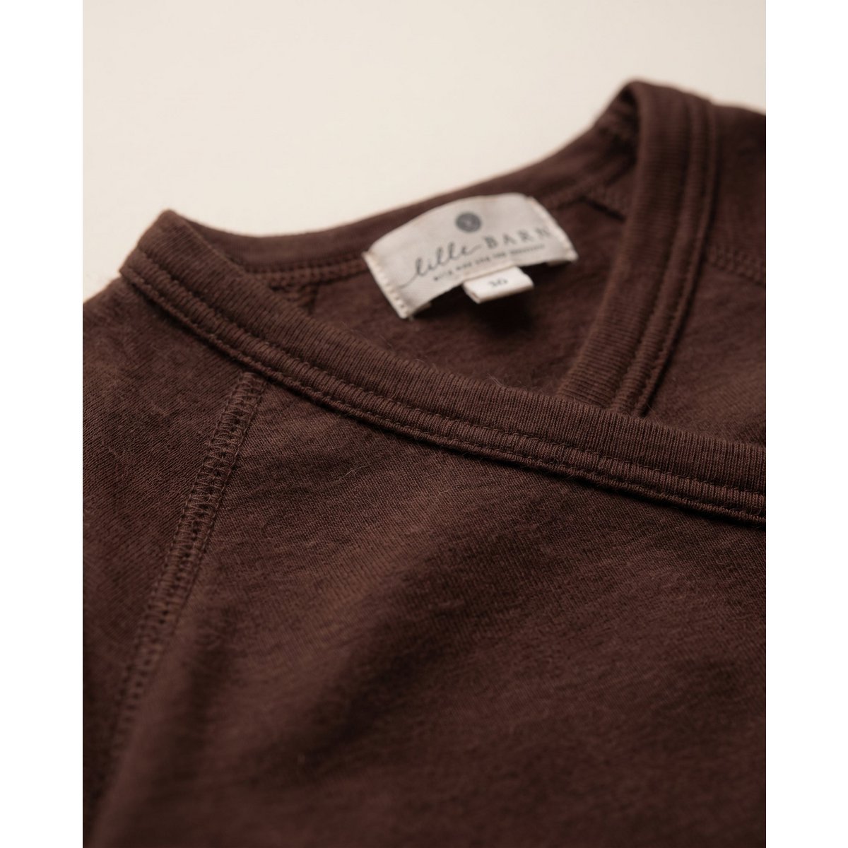 Woolen Wrap romper long sleeves - Merino wool - Chocolate fondant
