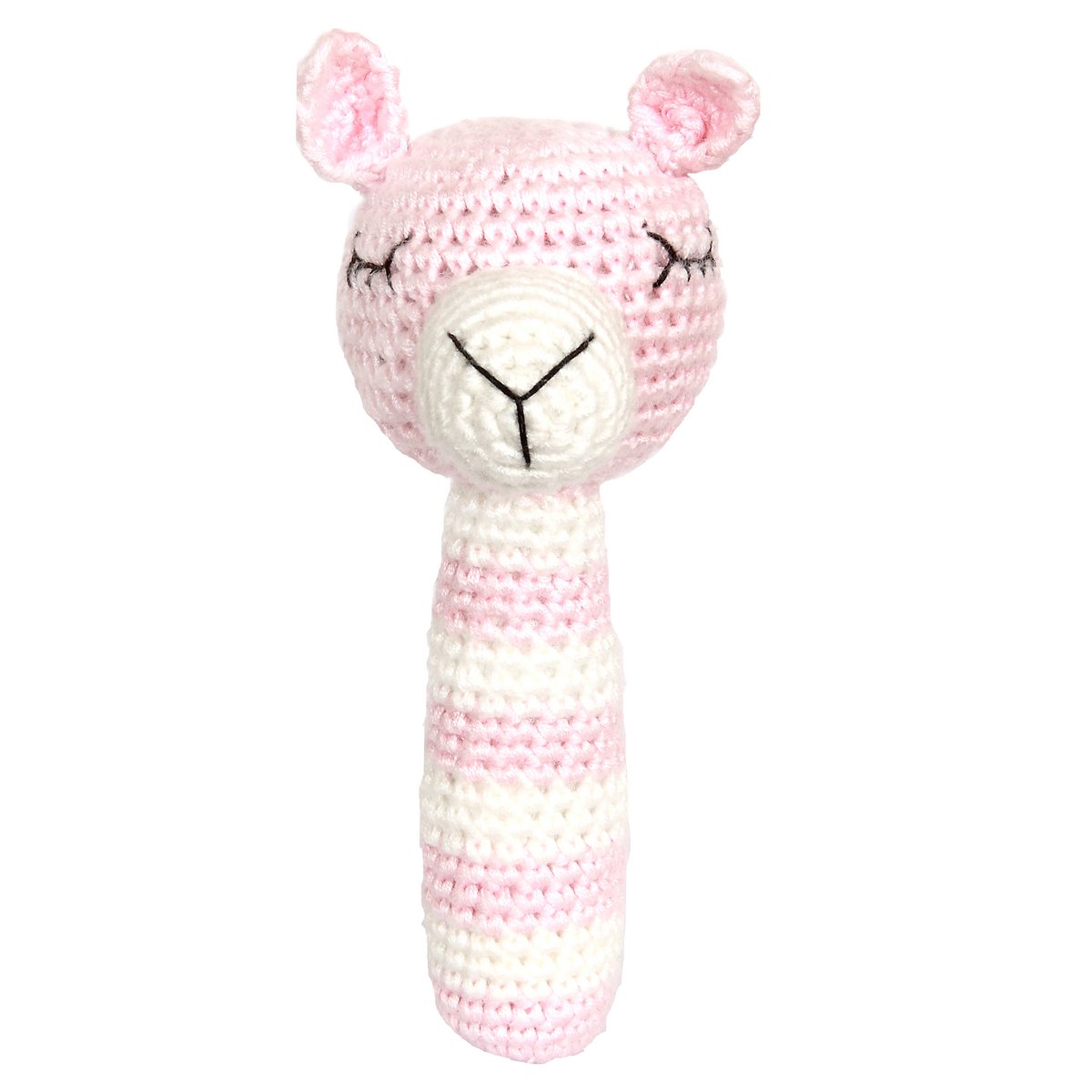 Rattle Stick - Lama (baby pink)