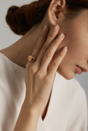 Lucy - Signet Butterfly Gold Ring