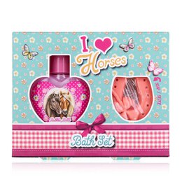 Cadeau voor meisjes Ik hou van paarden, met een bubbelbad en zeep