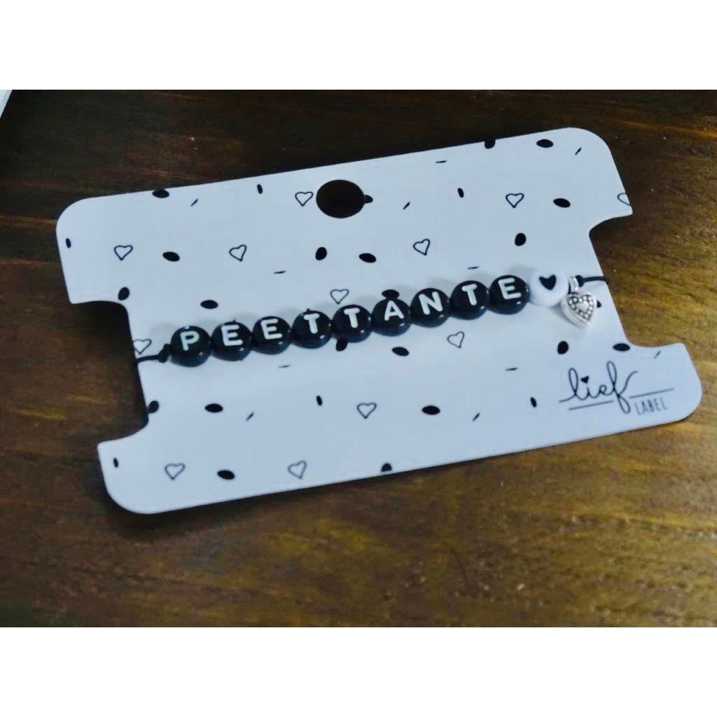Bracelet Godmother Black and white with charm