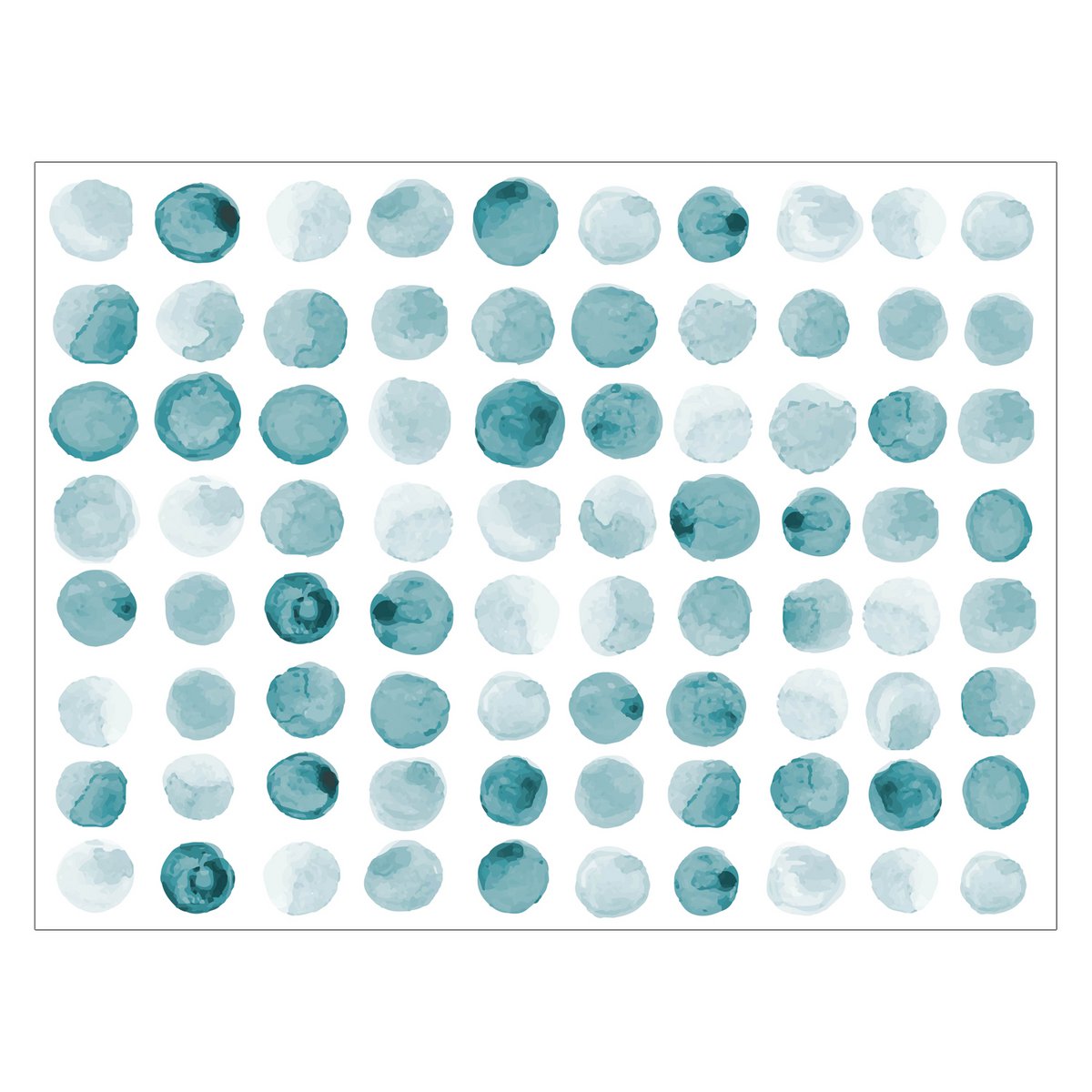 Set de table "AQUARELLE TURQUOISE"