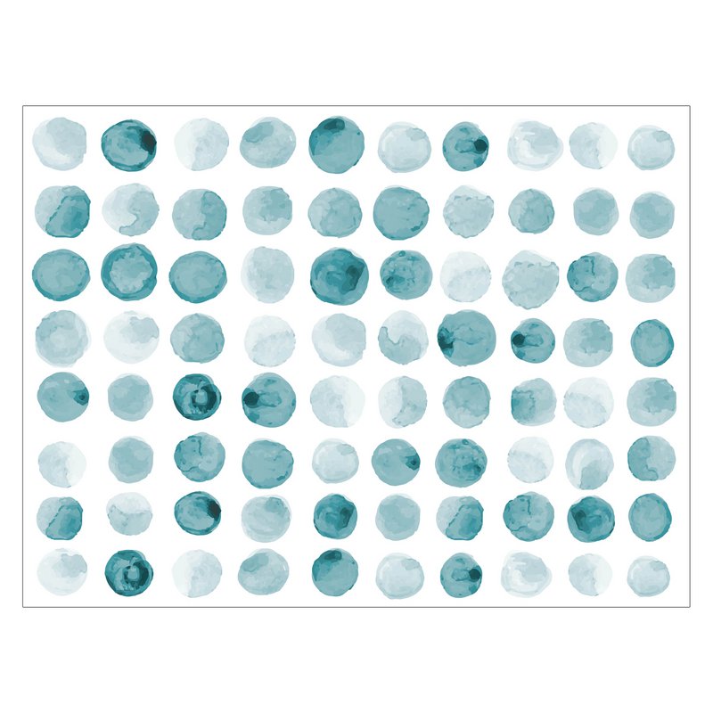 Set de table "AQUARELLE TURQUOISE"