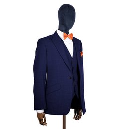 Coral fusion knitted bow tie and pocket square set
