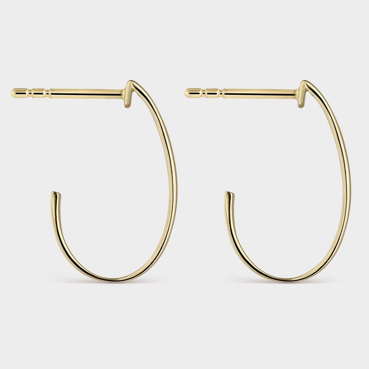 Pendientes aros abiertos en oro amarillo