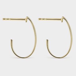 Pendientes aros abiertos en oro amarillo