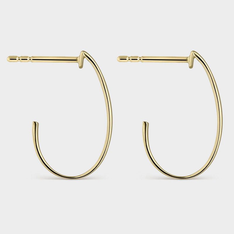 Pendientes aros abiertos en oro amarillo