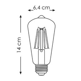 Home Sweet Home dimmable LED Drop E27 ST64 4W 150Lm 1800K Clear