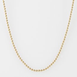 "Catena di perline" in argento sterling 925 da 1,5 mm, placcato oro