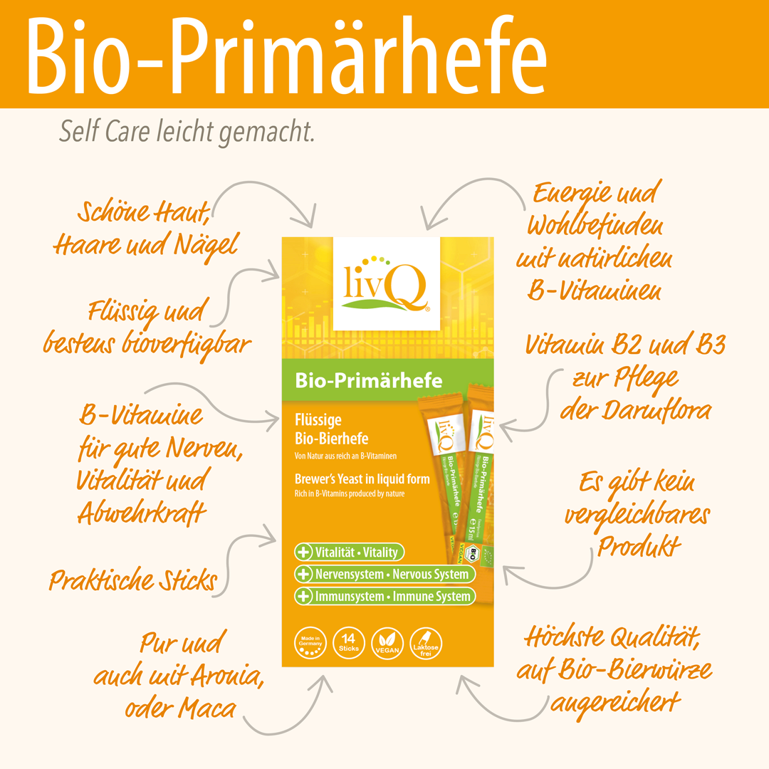livQ Bio-Primary levure, levure, vitamines B
