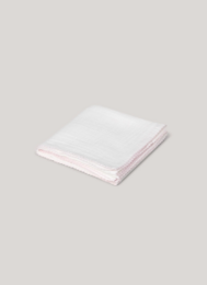 Muslin with crochet piping - Pink Piping