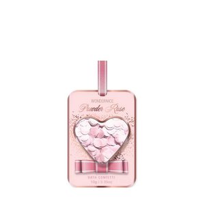 Poeder roze bad confetti in hartblister