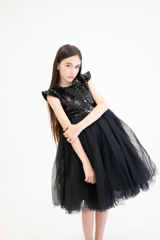 FIONA Ceremony dress Black - Size 130cm (7/8 years)