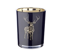 Glaslanterne Fancy sort H 13 cm