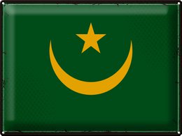 Tin Sign Flag Mauritania 40x30cm Retro Flag