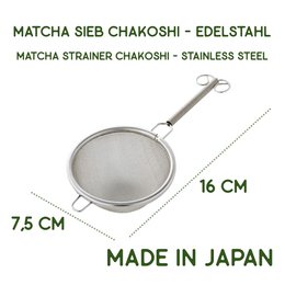 Matcha Tee Sieb Chakoshi aus Edelstahl