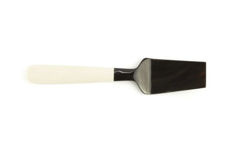 Black horn pie shovel with bone handle
