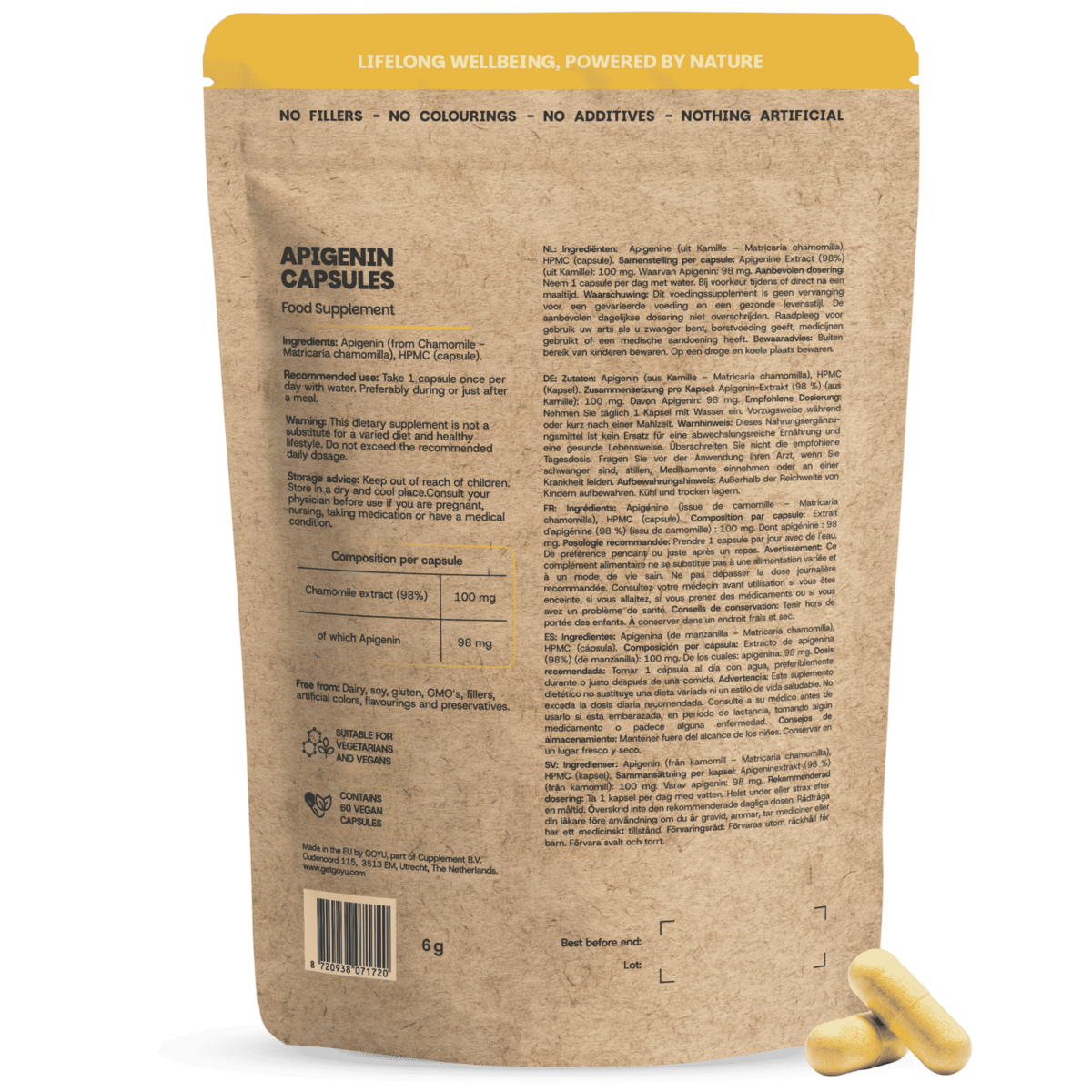 Kapsułki z ekstraktem apigeniny 100 mg - 60 kapsułek
