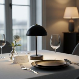 Nero Rechargeable LED Table Lamp – Wireless – Black – Touch Operation – 3 Light Modes – H25.5 cm