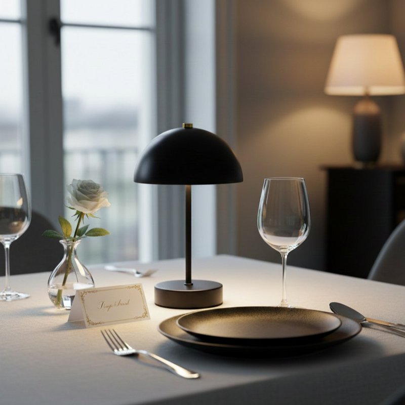 Nero Rechargeable LED Table Lamp – Wireless – Black – Touch Operation – 3 Light Modes – H25.5 cm