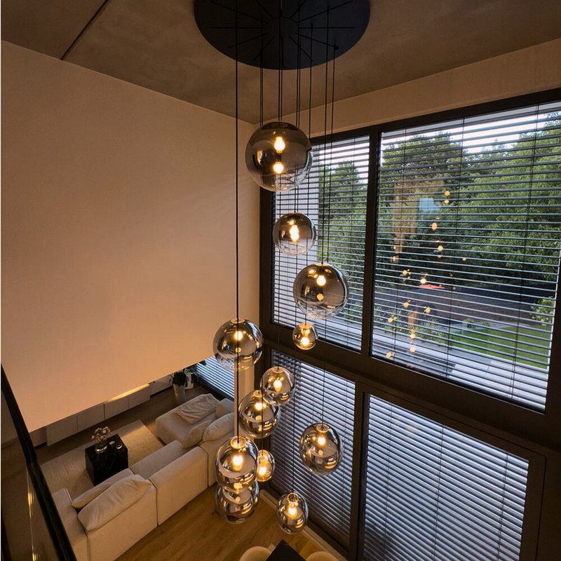 s.luce Orb glazen bol galerijlamp 500cm ophanging zwart