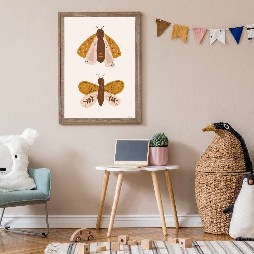 Die zwei Schmetterlinge - Poster für das Babyzimmer