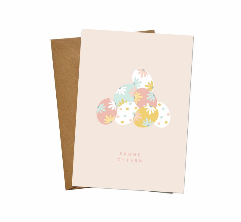 Carte de voeux "Oeufs de Pâques"