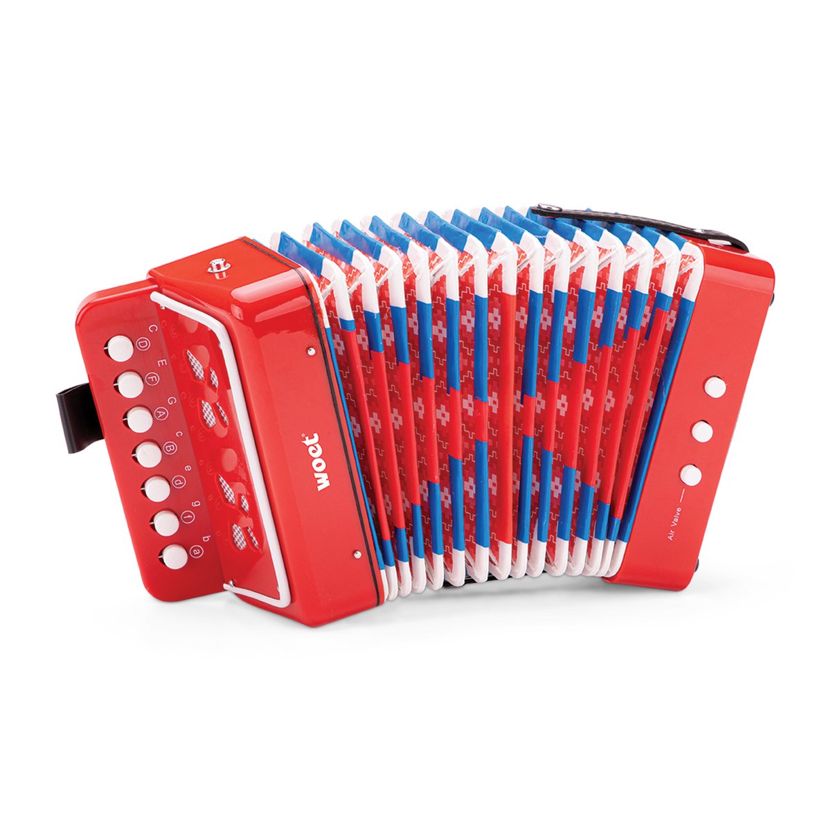 Accordeon - Rood met Muziekboek