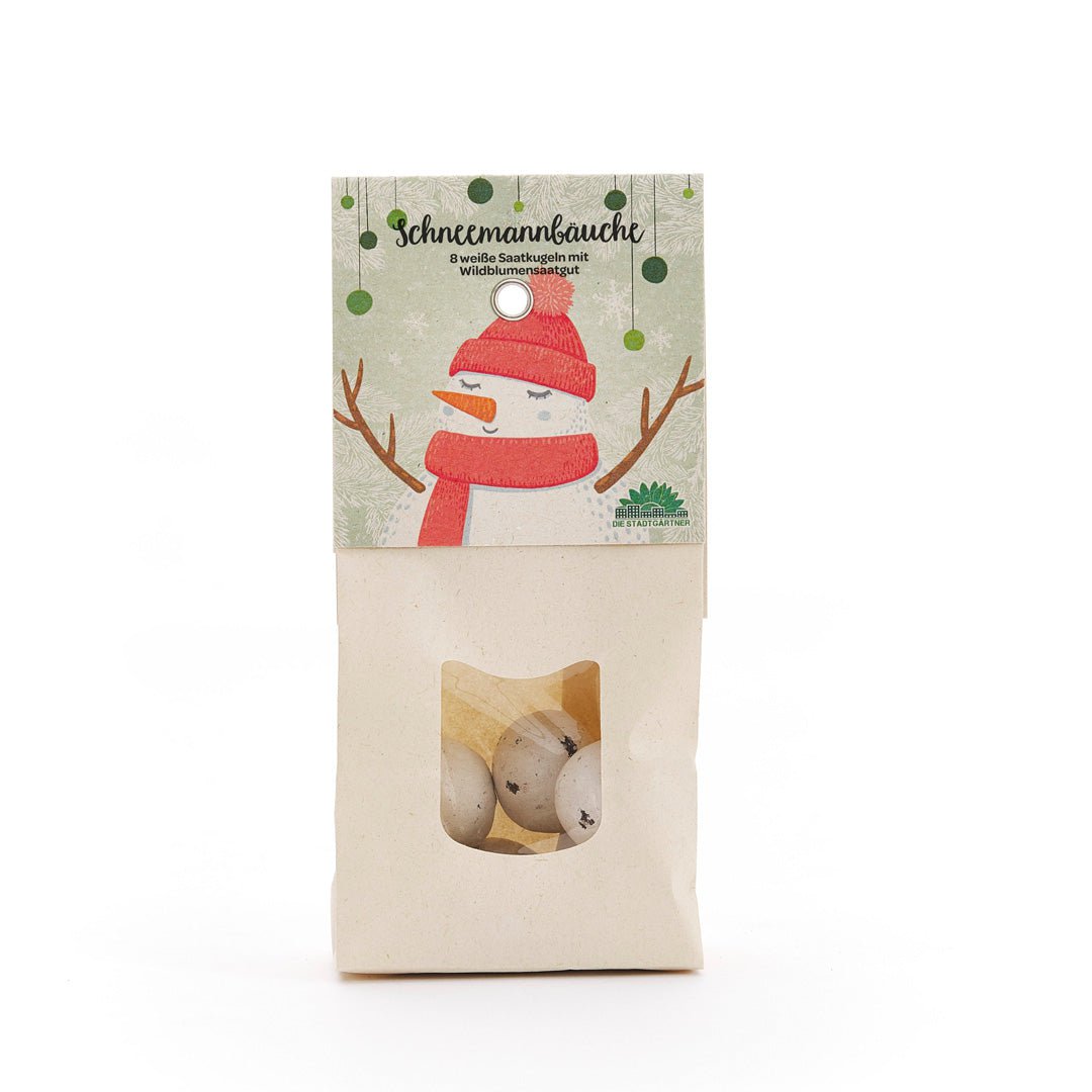 Schneemannbäuche - Weiße Blumenmurmeln