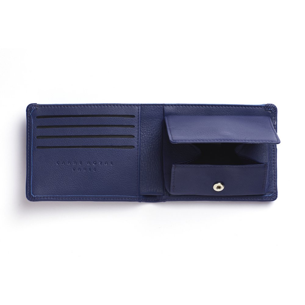 Navy minimalistisk tegnebog med møntlommekopi