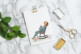 postkort - serie 'maver' gyngestol